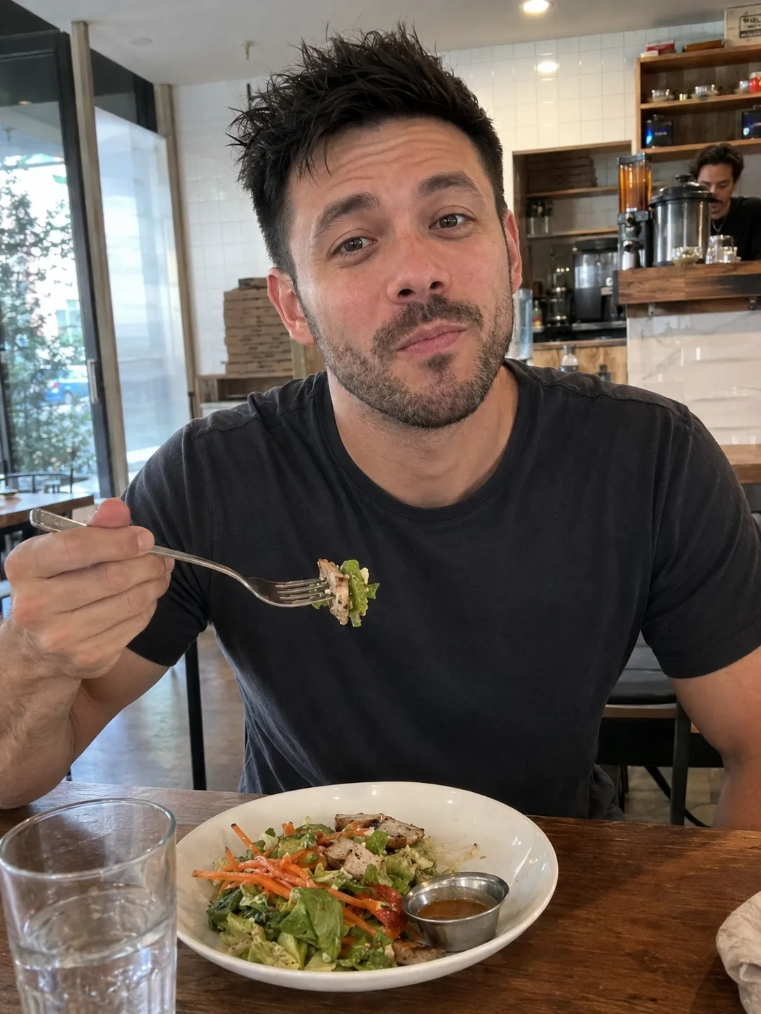 Man's original selfie before AI dating photo transformation - set 4, photo 2